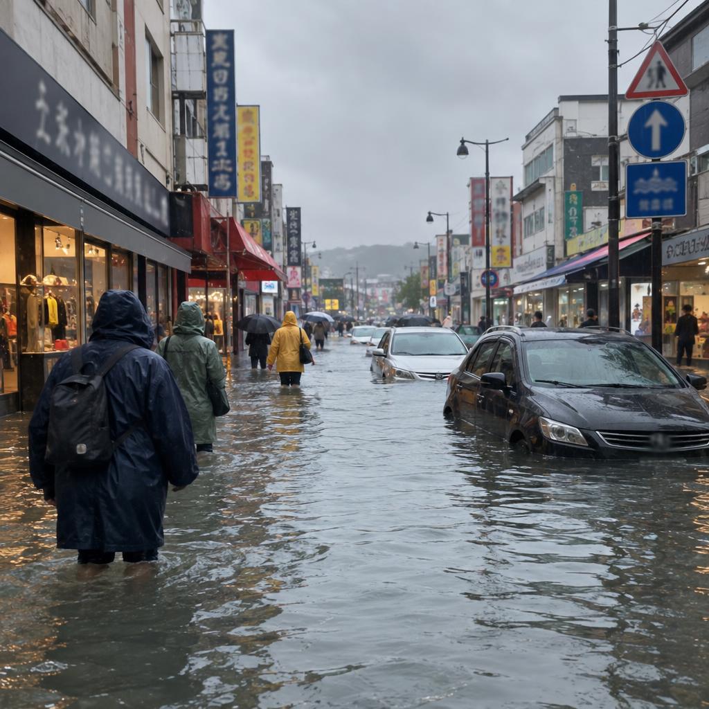 Image d'exemple : « Inondations hier à Nantes », avec une photo publiée il y a 8 ans dans un autre pays.